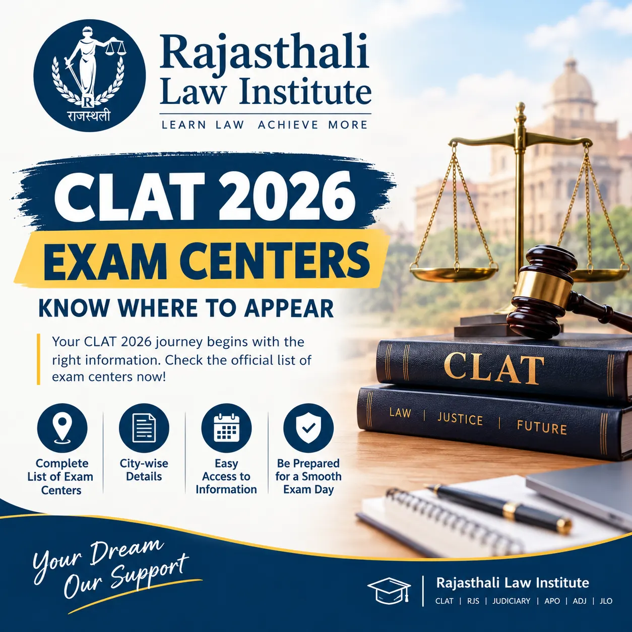 Read more about the article Clat 2026 Exam Centers