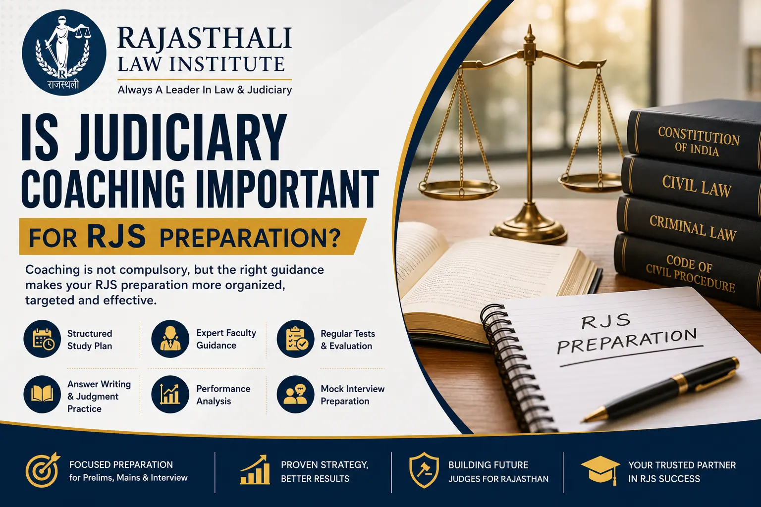 Read more about the article Is Judiciary Coaching important for RJS Preparation?